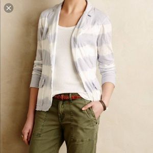 Anthro Lilka Banded Stripe Knit Blazer, Sz XS